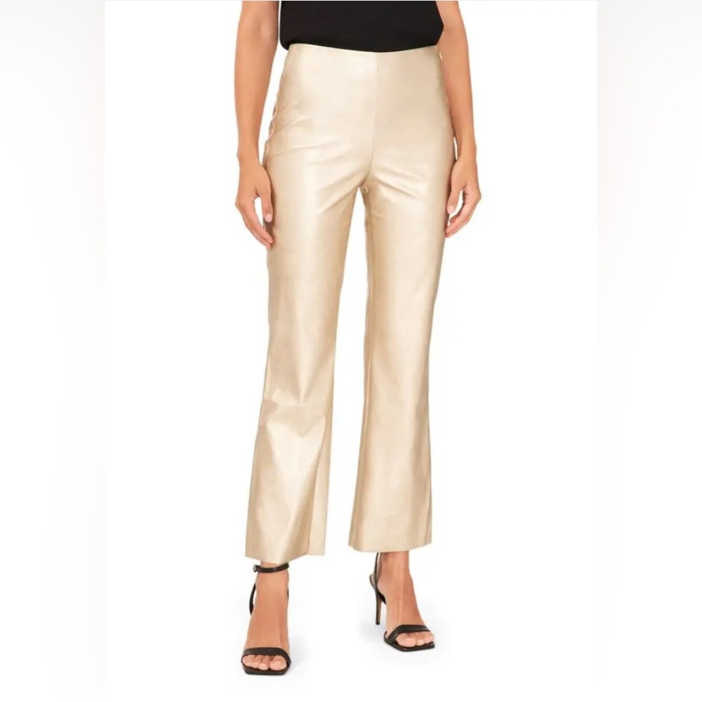 Halogen Soft Gold vegan faux leather pant